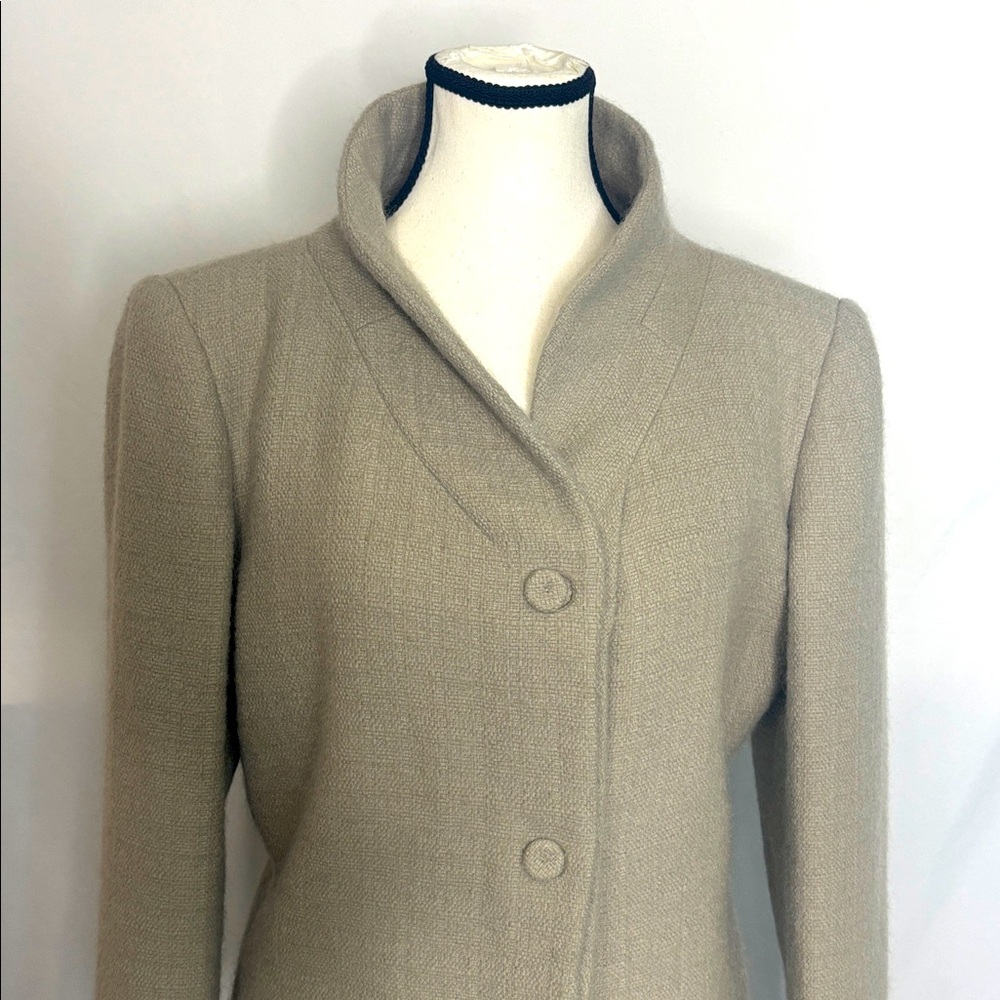 Calvin Klein Collection Wool and Mohair Asymmetrical Blazer/ Jacket - Picture 2 of 5